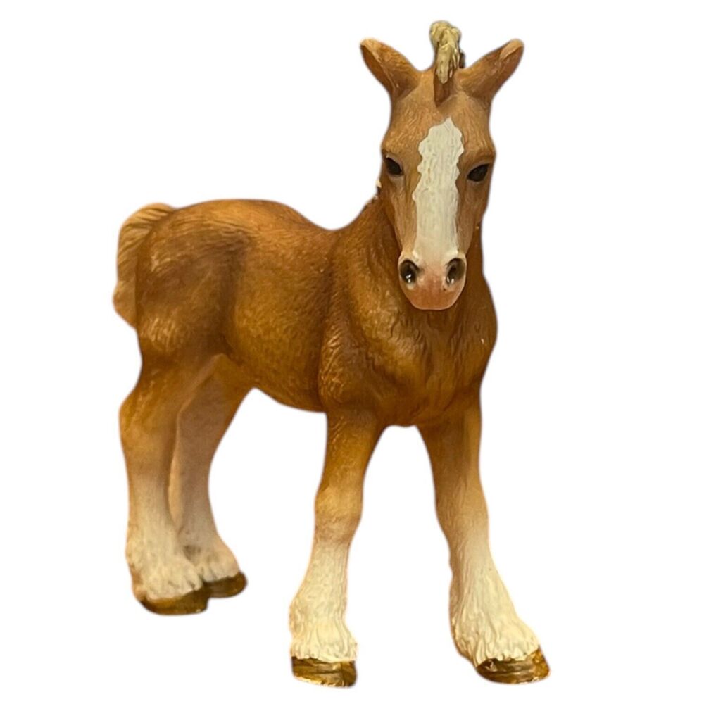 2009 Schleich CLYDESDALE FOAL Baby Horse Animal Figure Retired D-73527 - Picture 1 of 8